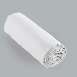 EMINZA Drap housse percale de coton (140 x 190 cm) Cali Blanc Clearance