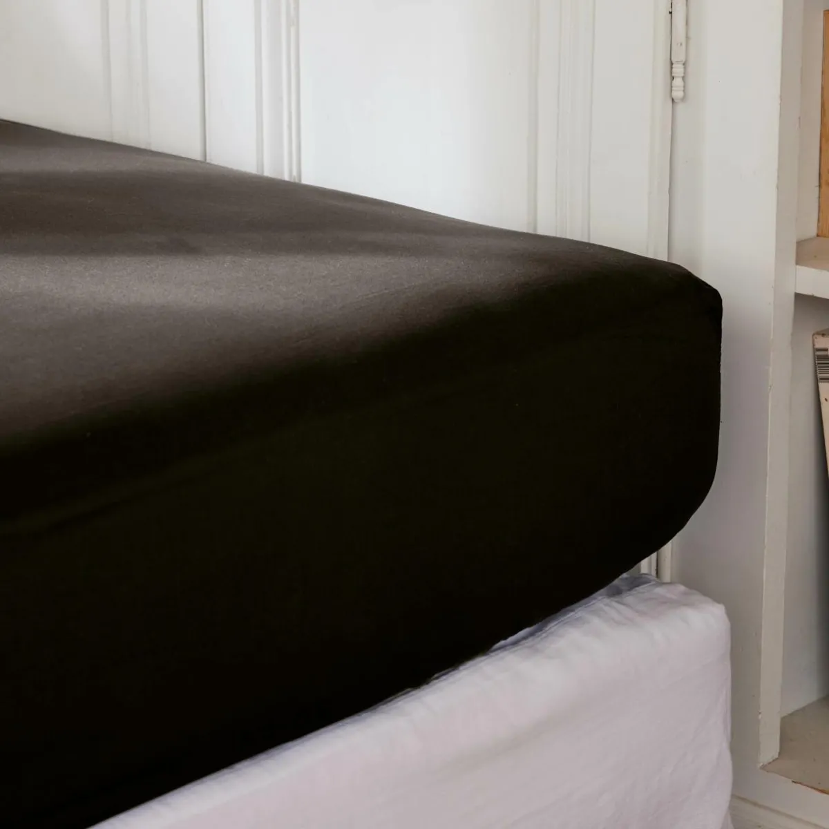 EMINZA Drap housse percale de coton (140 x 200 cm) Cali Noir Online