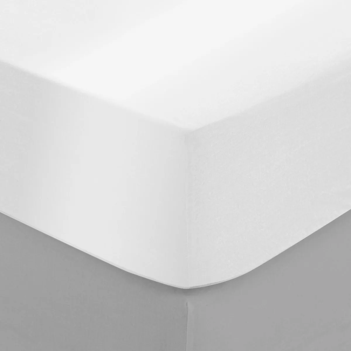 ATMOSPHERA Drap housse satin de coton (160 x 200 cm) Lydia Blanc Best