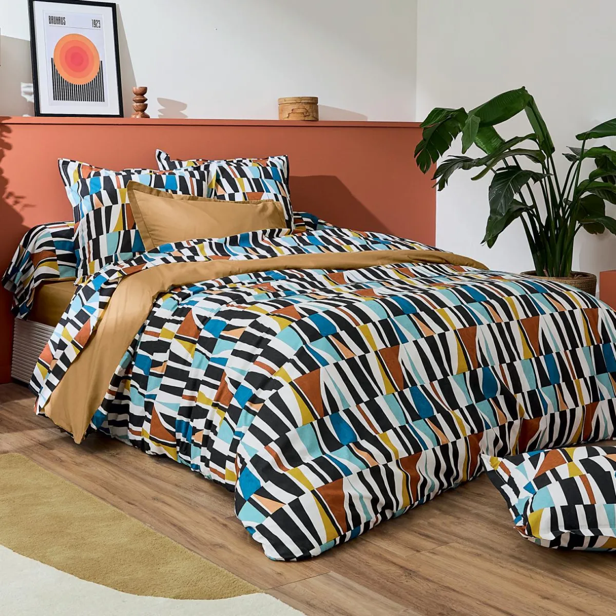 TRADI LINGE Drap plat coton (280 x 310 cm) Pietro Multicolore Online