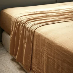 EMINZA Drap plat gaze de coton (240 x 300 cm) Gaïa Camel Best
