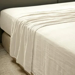 EMINZA Drap plat gaze de coton (240 x 300 cm) Gaïa pampa Beige Online