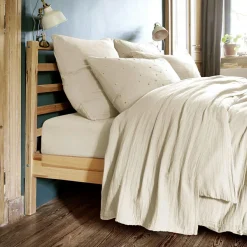 EMINZA Drap plat gaze de coton (240 x 300 cm) Gaïa pampa Beige Online