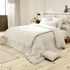 EMINZA Drap plat gaze de coton (240 x 300 cm) Gaïa pampa Beige Online