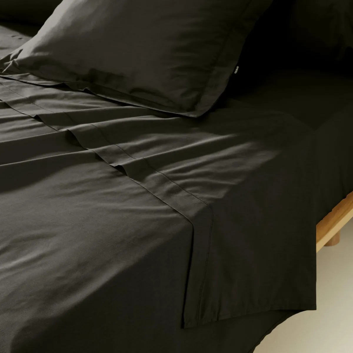 EMINZA Drap plat percale de coton (270 x 300 cm) Cali Noir Online
