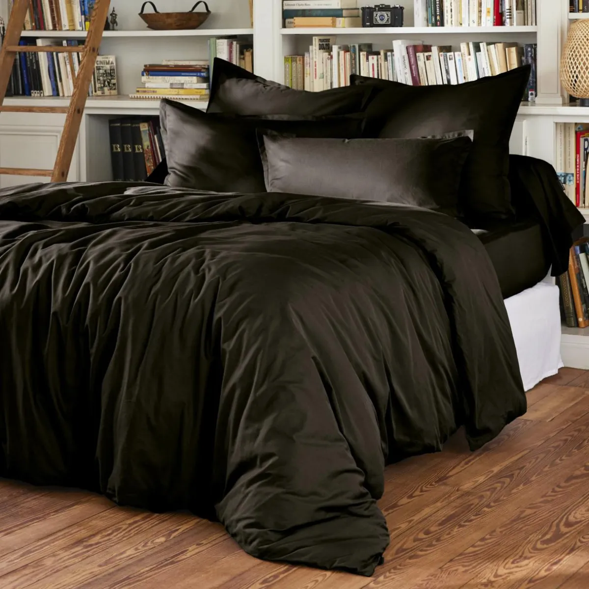 EMINZA Drap plat percale de coton (270 x 300 cm) Cali Noir Online