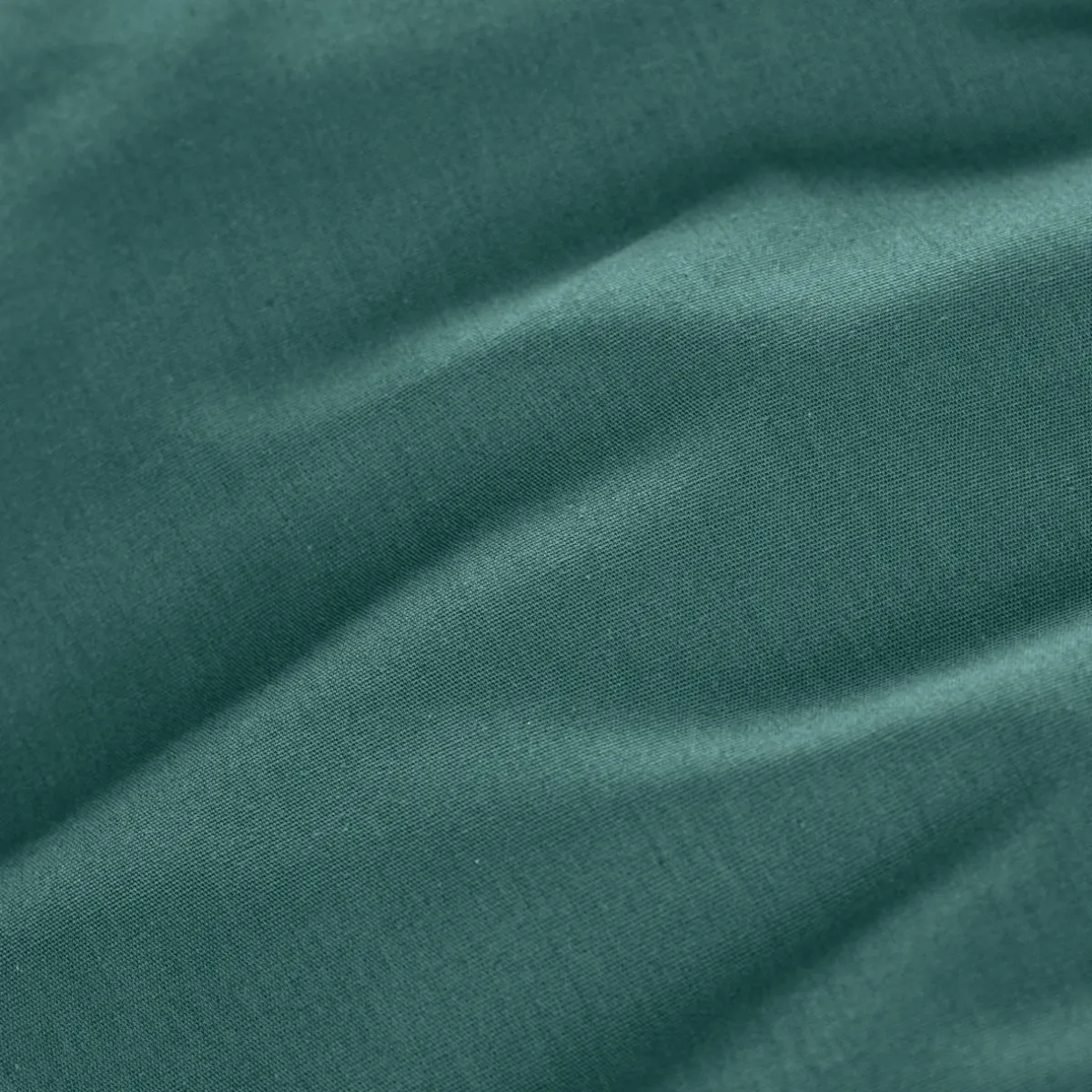EMINZA Drap plat percale de coton (270 x 300 cm) Cali Bleu canard Outlet