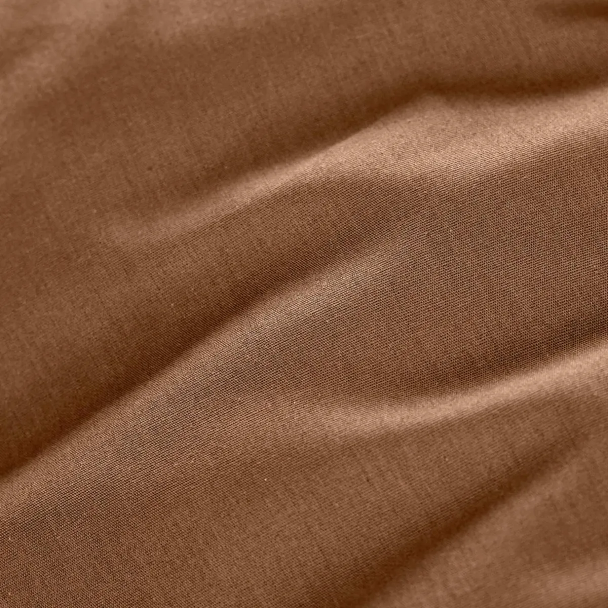 EMINZA Drap plat percale de coton (240 x 300 cm) Cali Marron Chocolat Hot