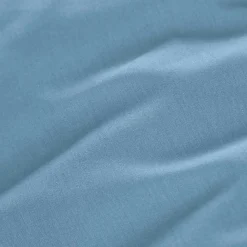 EMINZA Drap plat percale de coton (270 x 300 cm) Cali Bleu Ciel Outlet