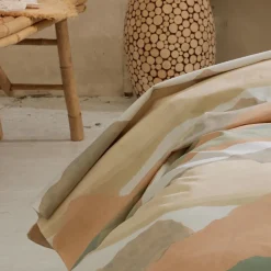 TRADI LINGE Drap plat percale de coton (280 x 325 cm) Land Craie Beige New