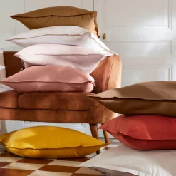 EMINZA Drap plat percale de coton (240 x 300 cm) Cali Blanc Best