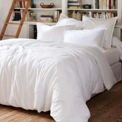 EMINZA Drap plat percale de coton (270 x 300 cm) Cali Blanc Clearance