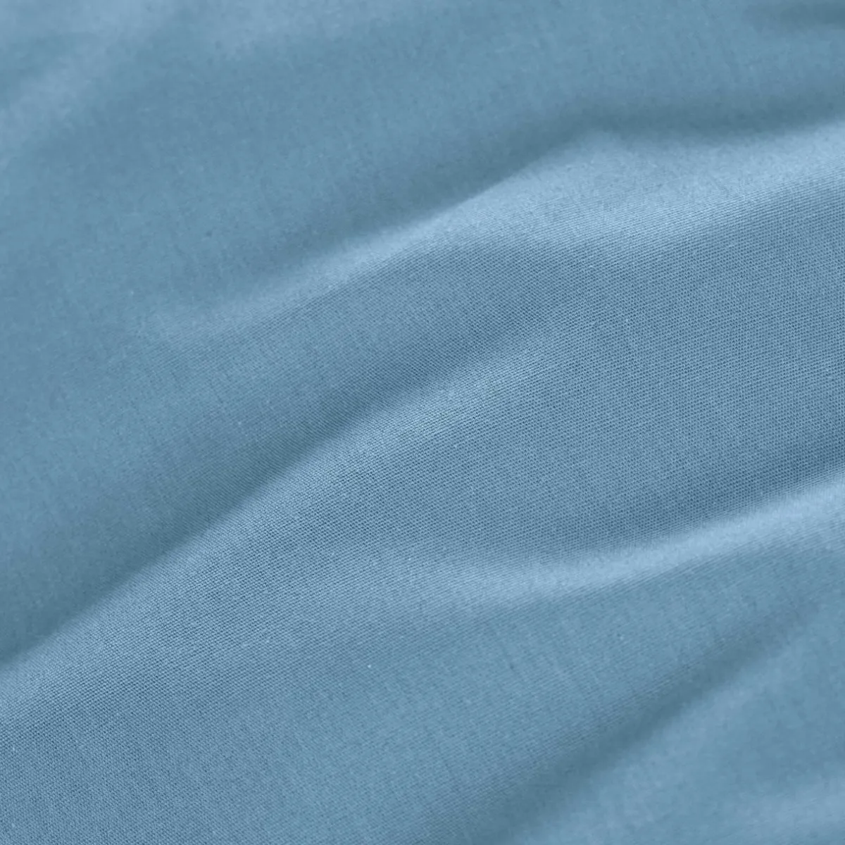 EMINZA Drap plat percale de coton (180 x 290 cm) Cali Bleu Ciel Outlet
