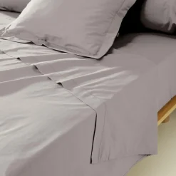 EMINZA Drap plat percale de coton (180 x 290 cm) Cali Gris clair Online