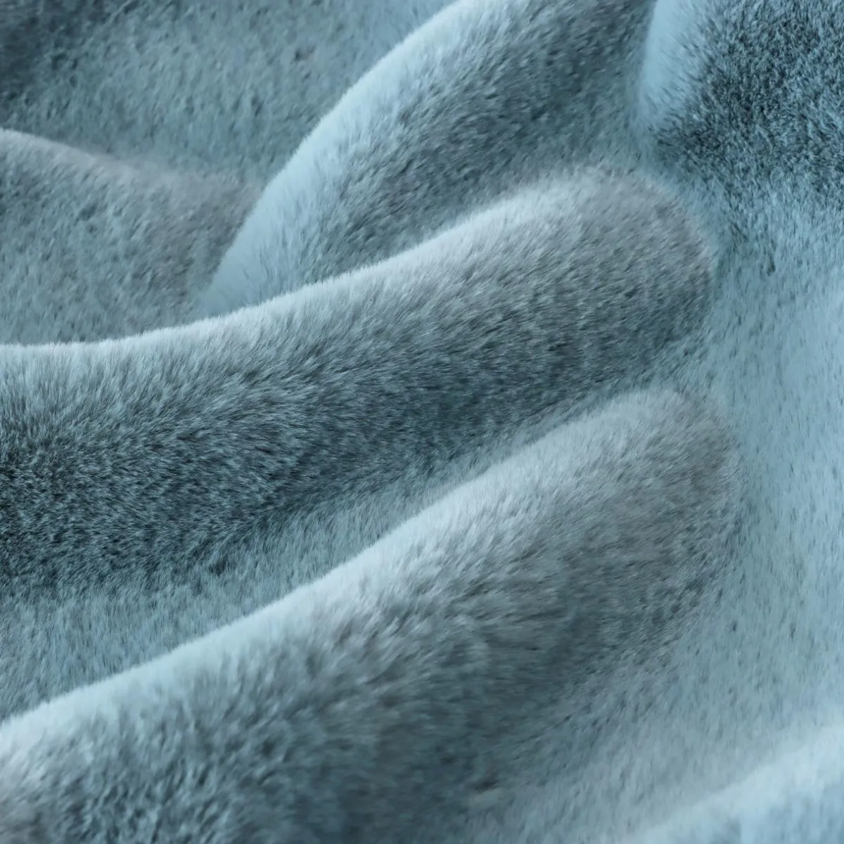 EMINZA Édredon fausse fourrure (90 x 220 cm) Finn Bleu Outlet