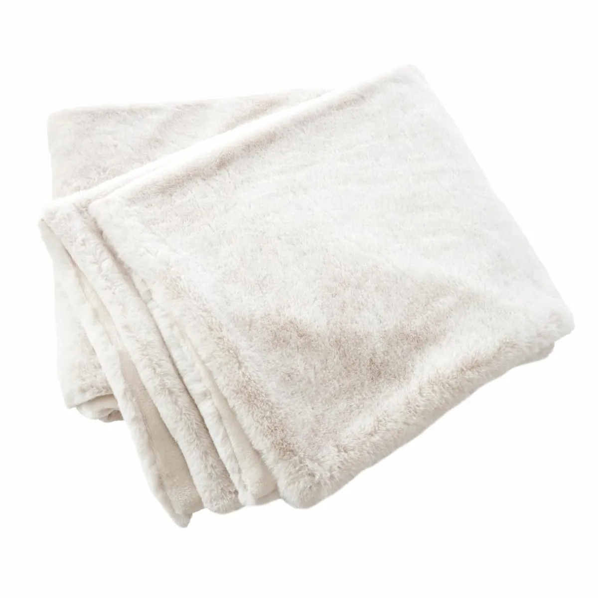 EMINZA Édredon fausse fourrure (90 x 220 cm) Finn Blanc Discount