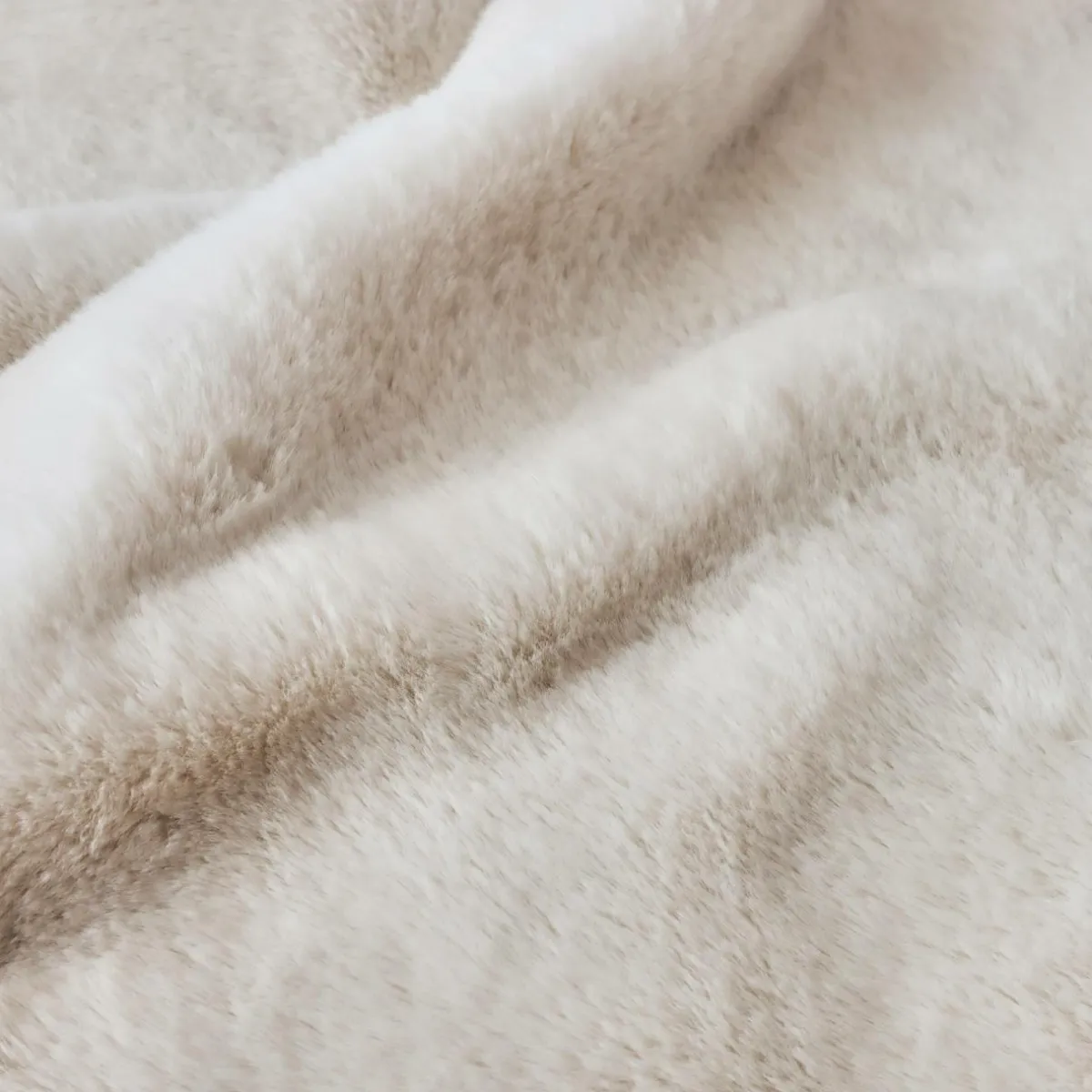 EMINZA Édredon fausse fourrure (90 x 220 cm) Finn Blanc Discount