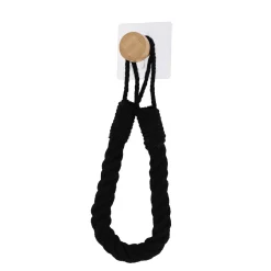 TENDANCE Dérouleur de papier - porte serviette adhésif Easy Chic Corde Noir Sale