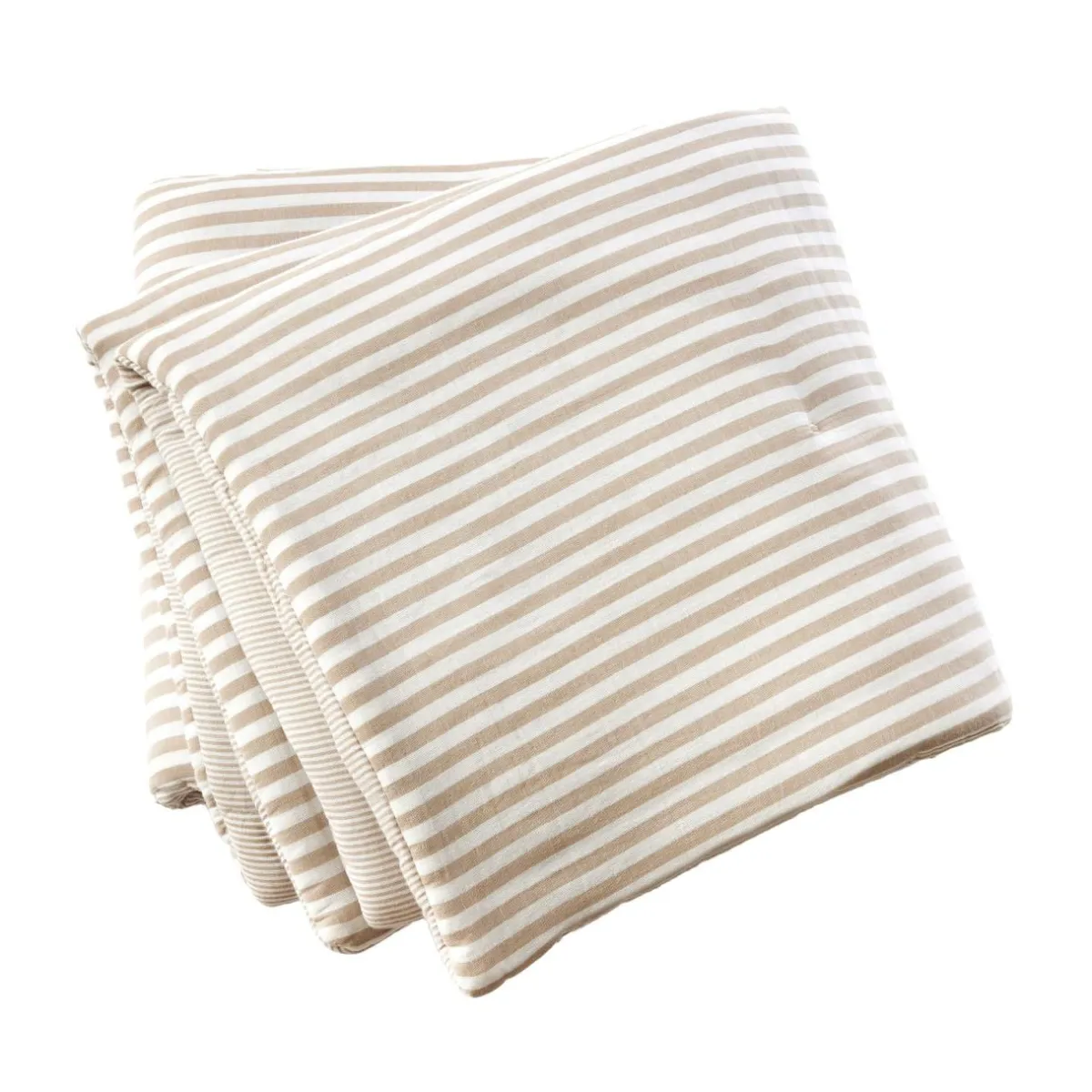 EMINZA Edredon gaze de coton (90 x 200 cm) Gaïa rayures Ficelle Rayure Ficelle Outlet
