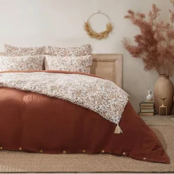 EMINZA Edredon gaze de coton (90 x 200 cm) Constance pampa Beige Outlet