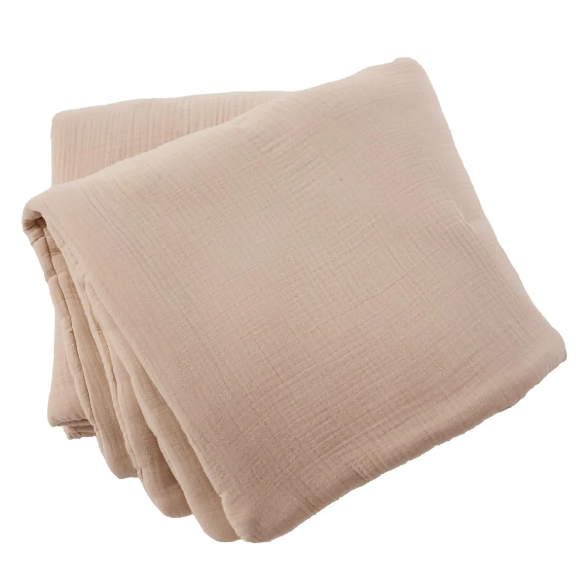 EMINZA Edredon quadruple gaze de coton (90 x 220 cm) Victoria x Gaïa Ficelle Outlet