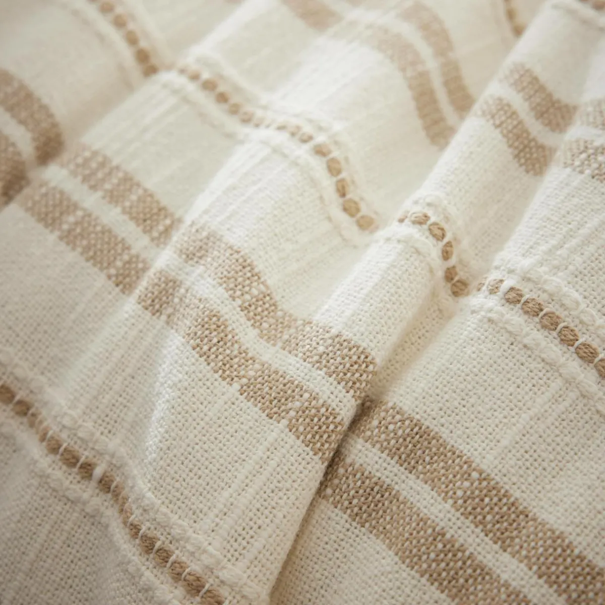 EMINZA Edredon réversible coton texturé et percale (90 x 220 cm) Alice Ficelle Clearance