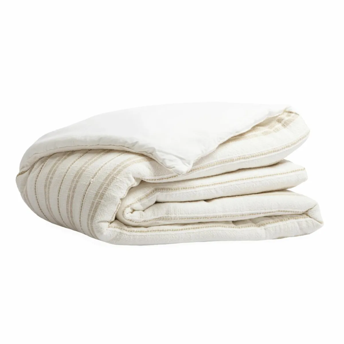 EMINZA Edredon réversible coton texturé et percale (90 x 220 cm) Alice Ficelle Clearance