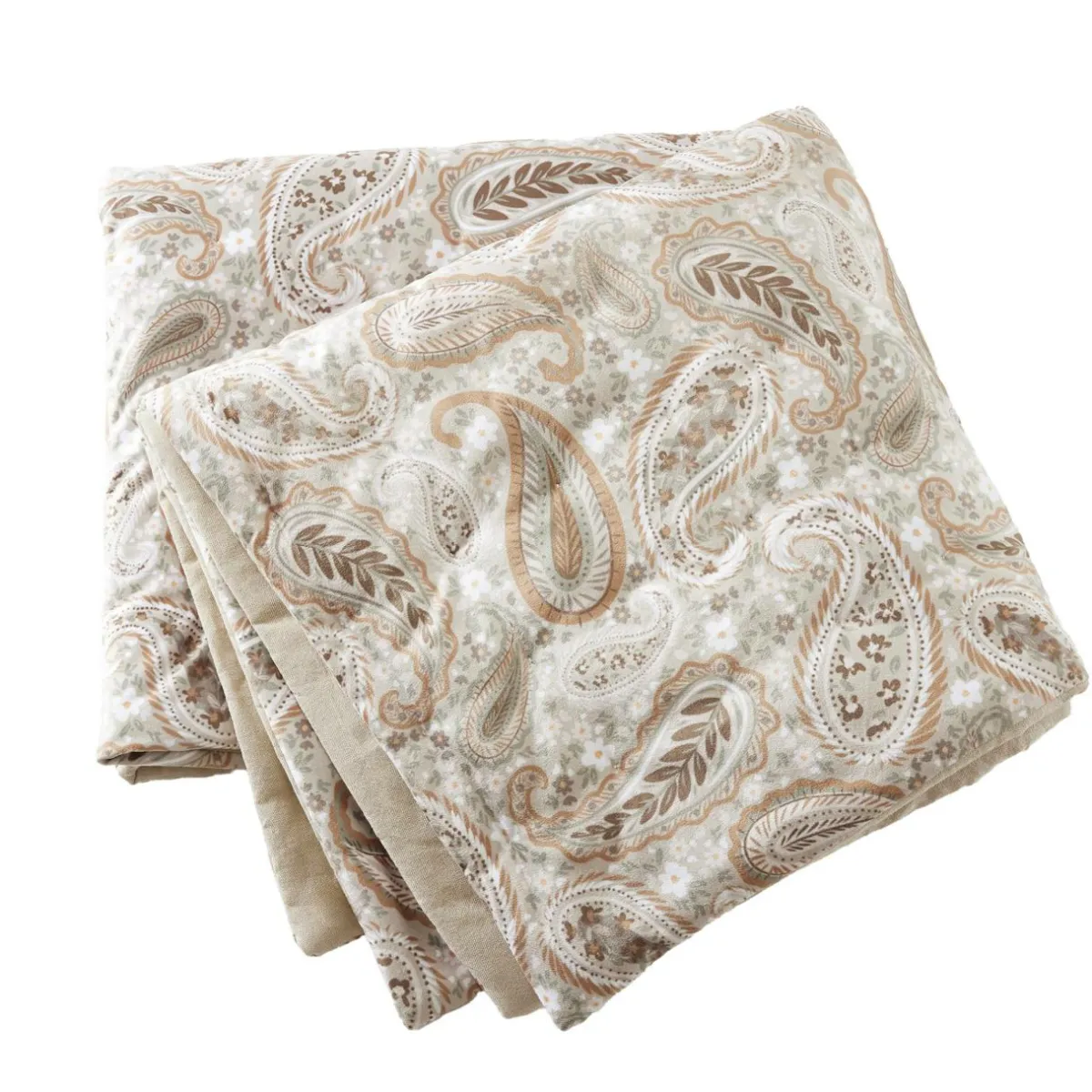 EMINZA Edredon velours (90 x 220 cm) Dolores Beige New
