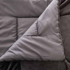 ATMOSPHERA Edredon velours (80 x 180 cm) Slow Gris Clearance