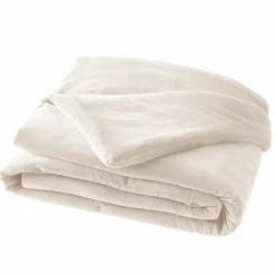 EMINZA Edredon velours de coton (90 x 200 cm) Victor pampa Beige New