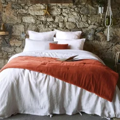 EMINZA Edredon velours de coton (90 x 200 cm) Victor Terracotta Hot