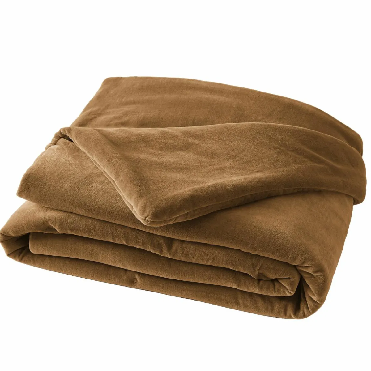 EMINZA Edredon velours de coton (90 x 200 cm) Victor Camel