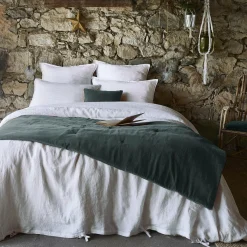EMINZA Edredon velours de coton (90 x 200 cm) Victor Gris ardoise Best