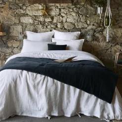 EMINZA Edredon velours de coton (90 x 200 cm) Victor Bleu nuit Hot