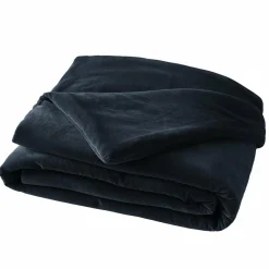EMINZA Edredon velours de coton (90 x 200 cm) Victor Bleu nuit Hot