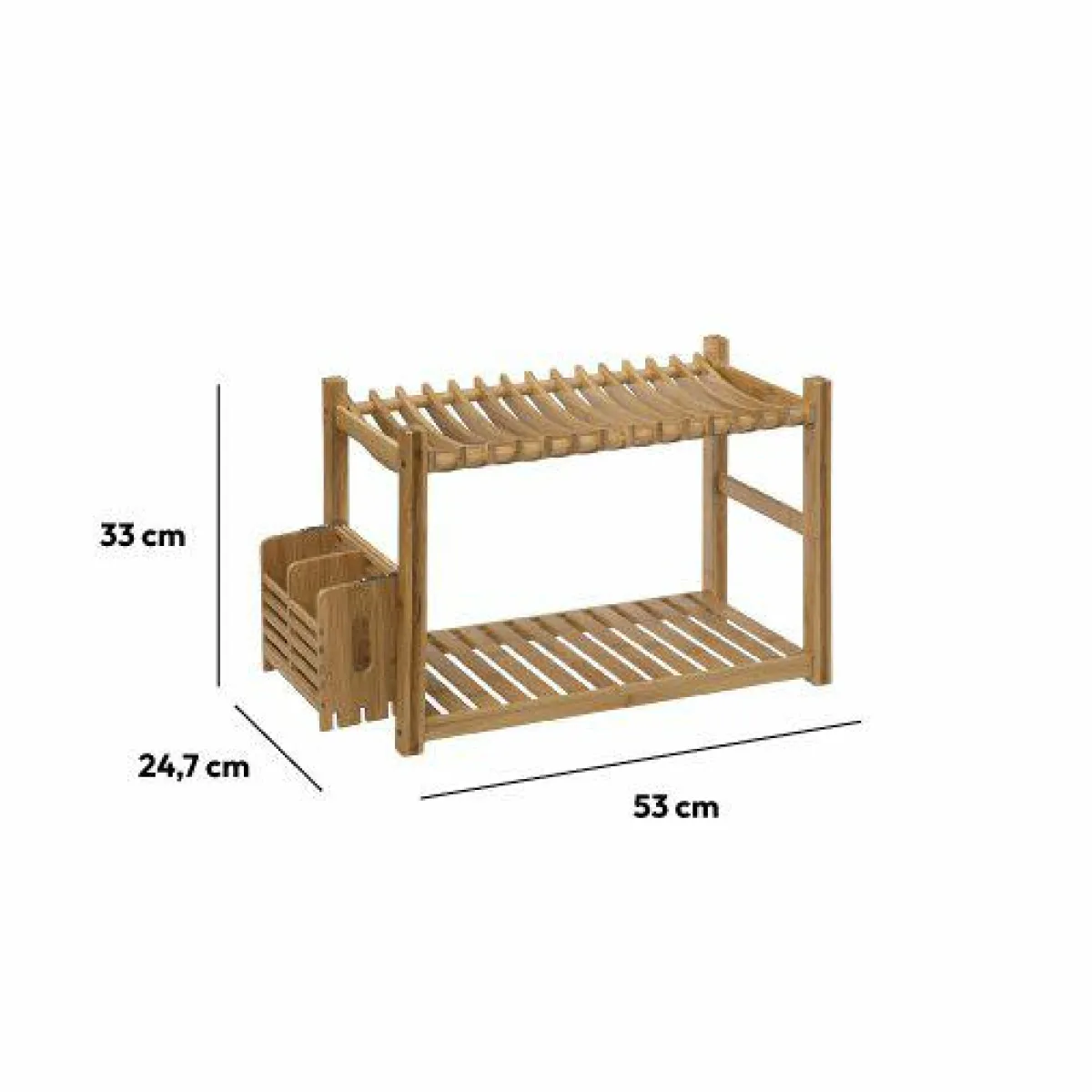 5 Five Simply Smart Egouttoir en bambou 2 niveaux (53 x 24 cm) Siao Naturel Bois Clearance