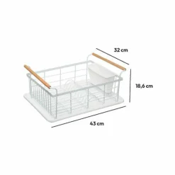 5 Five Simply Smart Egouttoir en métal (43 x 32 cm) Modern Blanc Hot