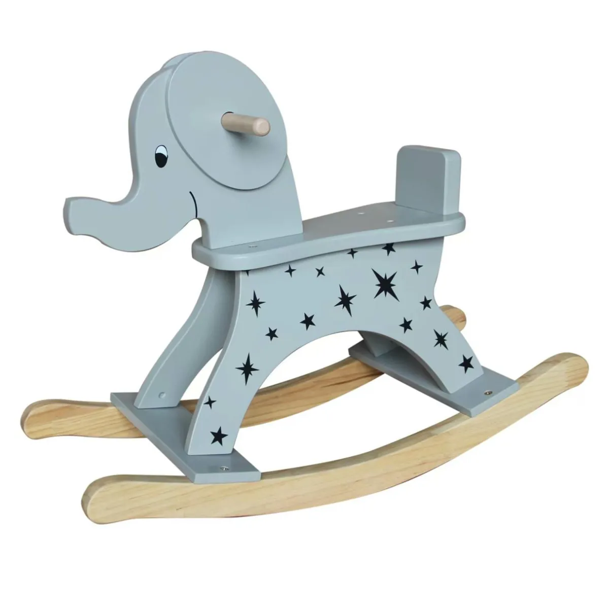 EMINZA Elephant à bascule bois (H53 cm) Stars Gris Online