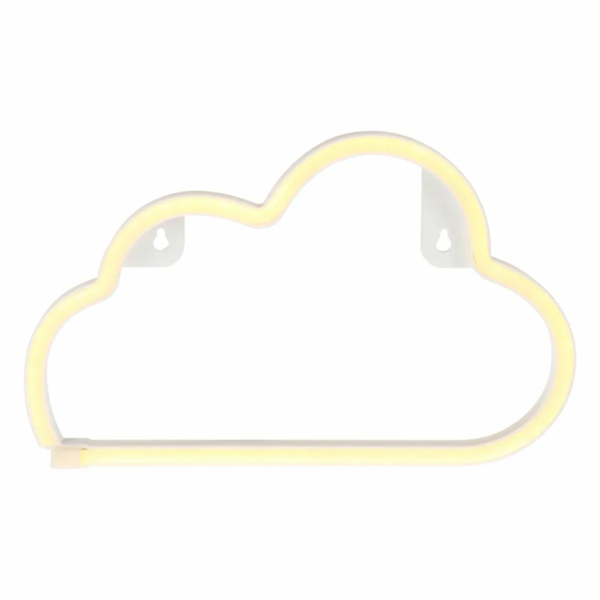 OSTARIA Enseigne lumineuse néon à piles (H18,7 cm) Nuage Blanc Hot