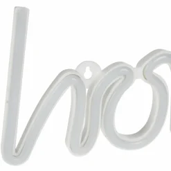 OSTARIA Enseigne lumineuse néon à piles (H13 cm) Home Blanc New