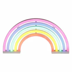OSTARIA Enseigne lumineuse néon à piles (H16 cm) Arc en Ciel Multicolore New