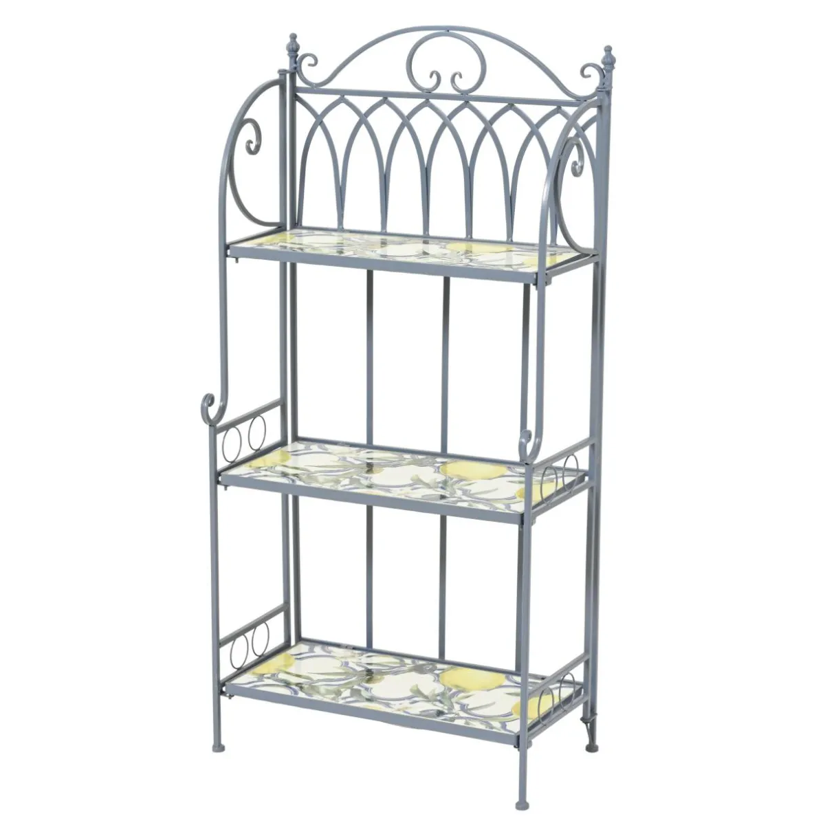 EMINZA Etagère à fleurs d'extérieur pliable en mosaïque (H118 cm) Sorrento Bleu Best