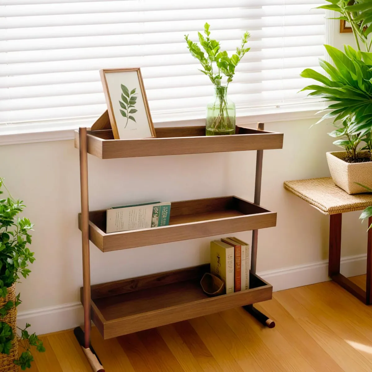 EMINZA Etagère 3 niveaux de sapin (H70 cm) Nordica Naturel Bois