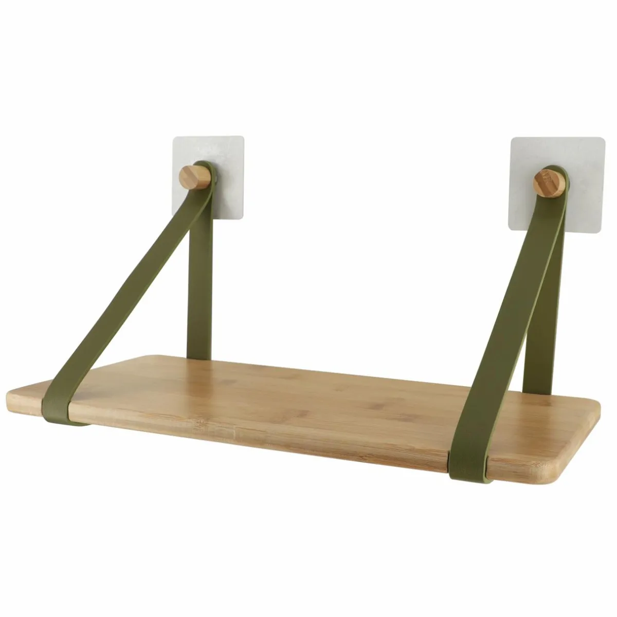 TENDANCE Etagère adhésive bambou (40 x H20 cm) Easy Chic Vert kaki Sale