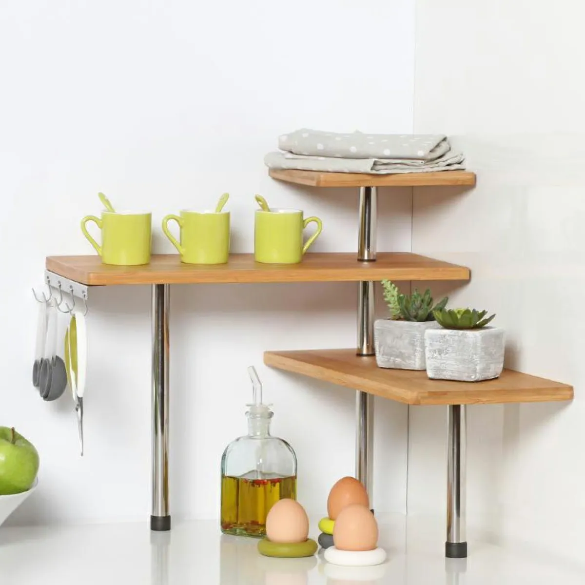 ATMOSPHERA Etagère d'angle (H39 cm) Vahina le Naturel Clearance