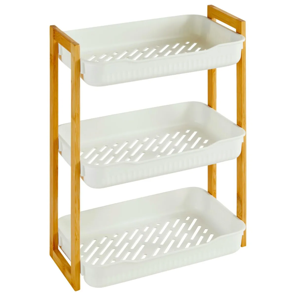 5 Five Simply Smart Etagère de salle de bain 3 niveaux (H45 cm) Natureo Blanc Discount