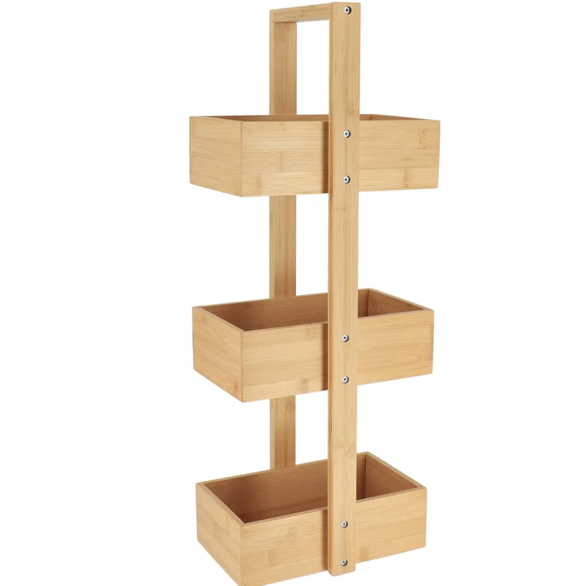 TENDANCE Etagère de salle de bain 3 niveaux (H66 cm) Bambou Naturel Hot