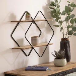 ATMOSPHERA Etagère murale 2 niveaux (H48 cm) Nena Noir Online