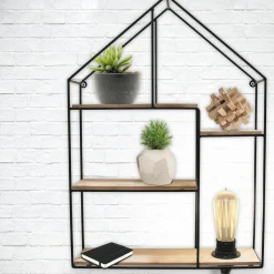 THE HOME DECO LIGHT Etagère murale (30 x H50 cm) Lum Maison e Noir Hot