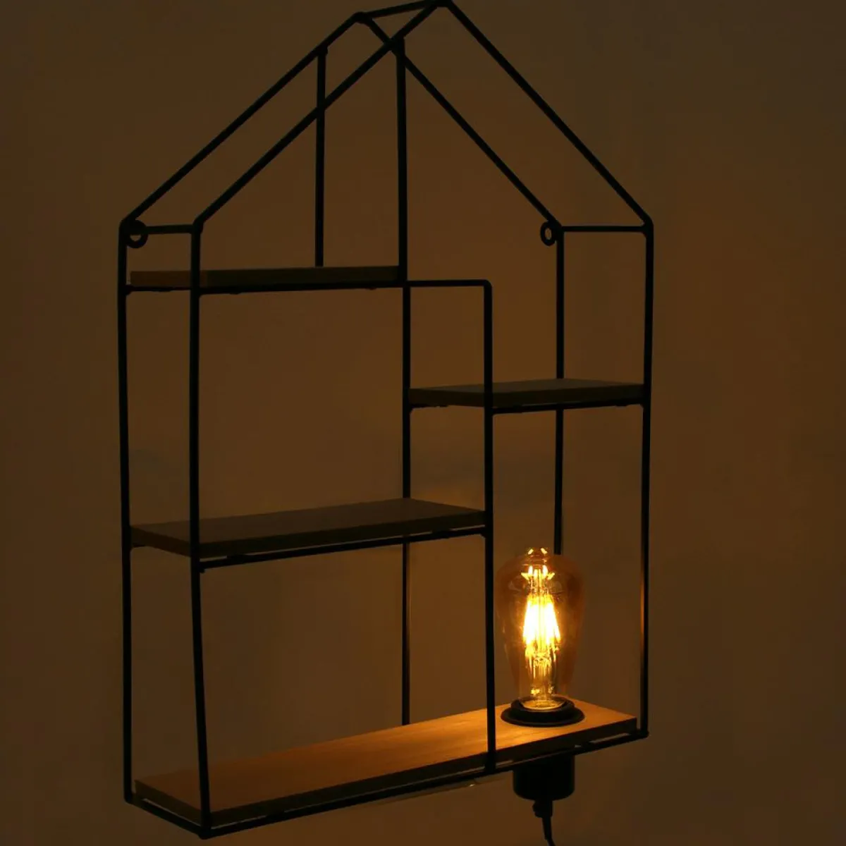 THE HOME DECO LIGHT Etagère murale (30 x H50 cm) Lum Maison e Noir Hot